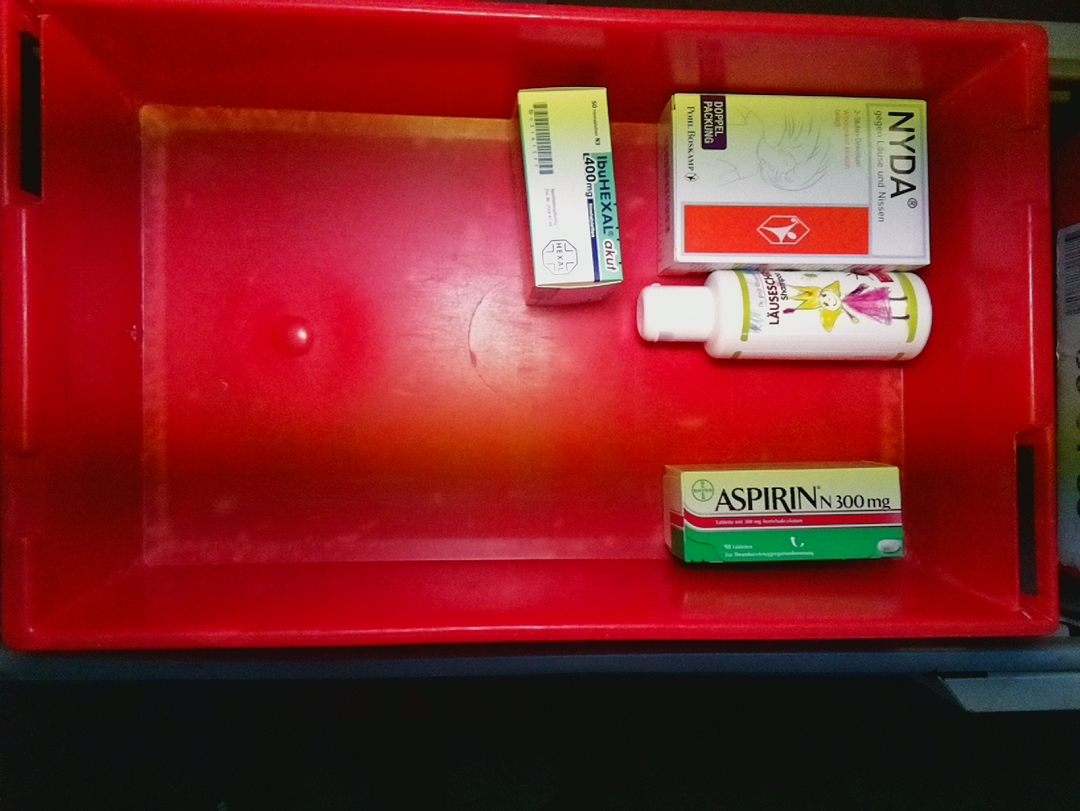 Wanne mit Inhalt von oben